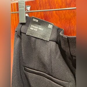 Express Editor Straight Ankle High Rise Dress Pants